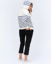 Made in Italy BLACK CAPRI Black Maternity Pants in Stretch Cotton